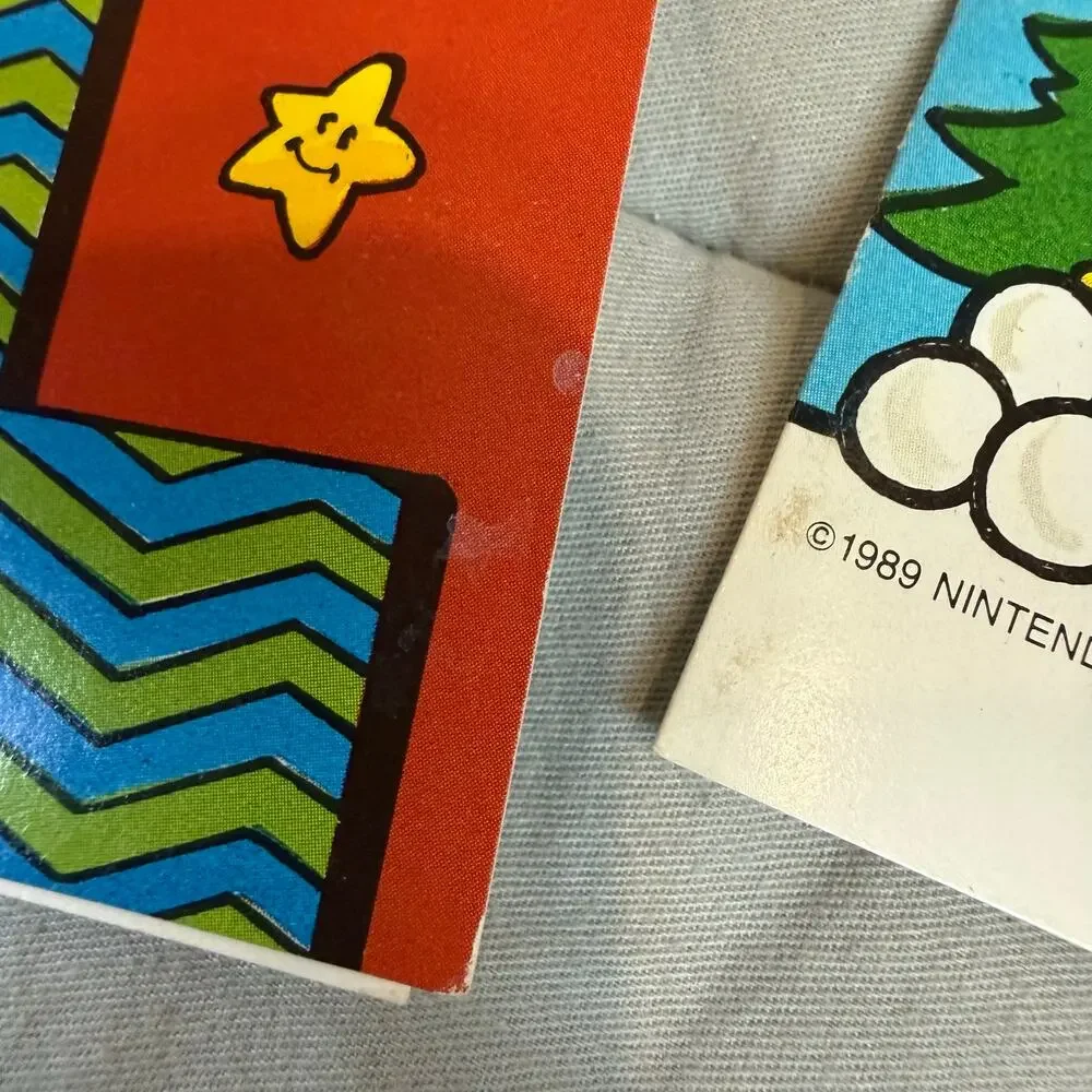 2 Vintage Super Mario Holiday Christmas Cards Grand Award Paper Magic Group